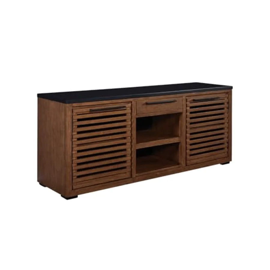Kallari Casual Credenza with Anti-Tipping and Adjustable Shelf
