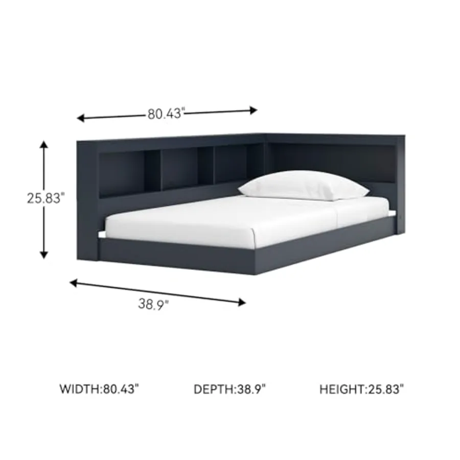 Kids Twin Bookcase Storage Bed view 3