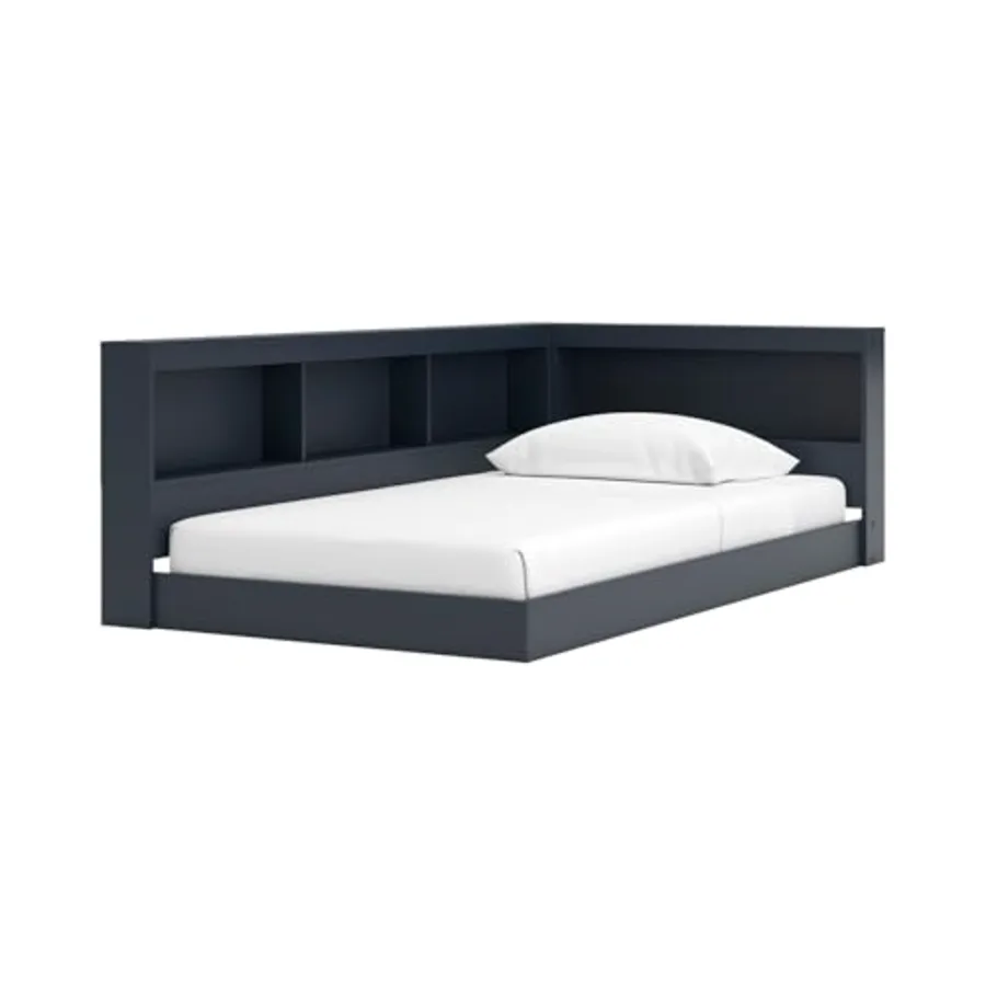 Kids Twin Bookcase Storage Bed