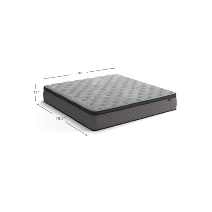 King Size Augusta2 Mattress 12 Inch Euro Pillow Top Hybrid view 2