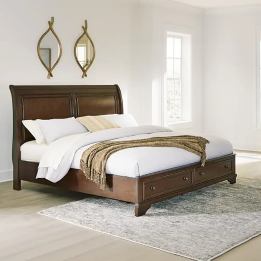 King Sleigh Storage Bed Frame view 2