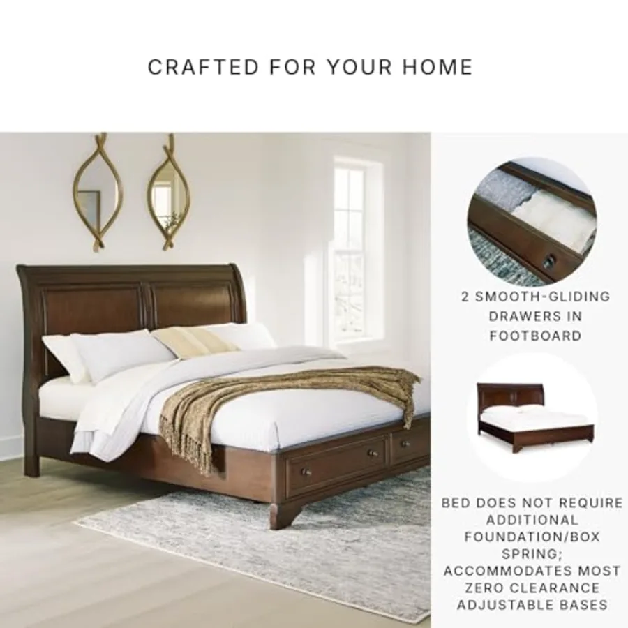 King Sleigh Storage Bed Frame view 5