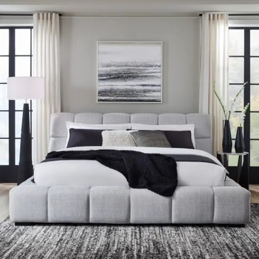 King Upholstered Bed Frame view 2