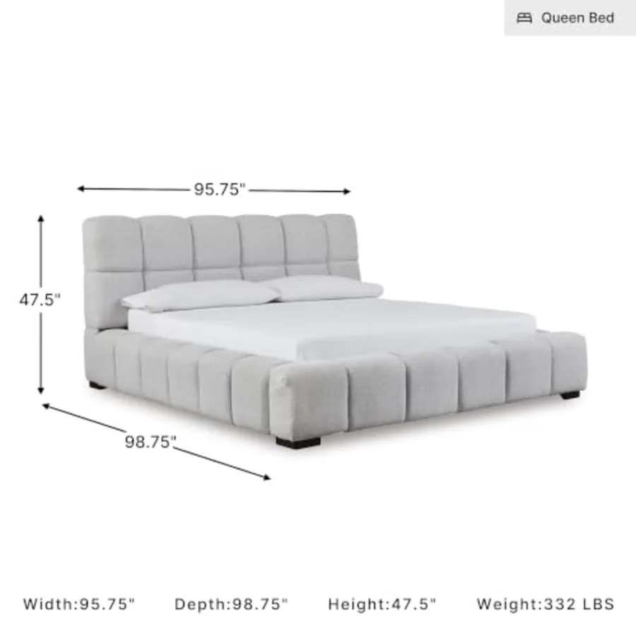 King Upholstered Bed Frame view 3