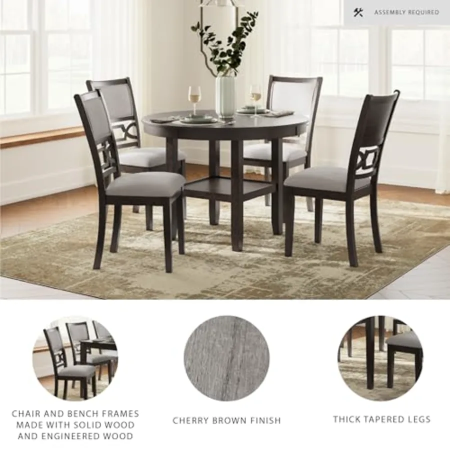 Langwest Transitional 5 Piece Dining Table Set view 3