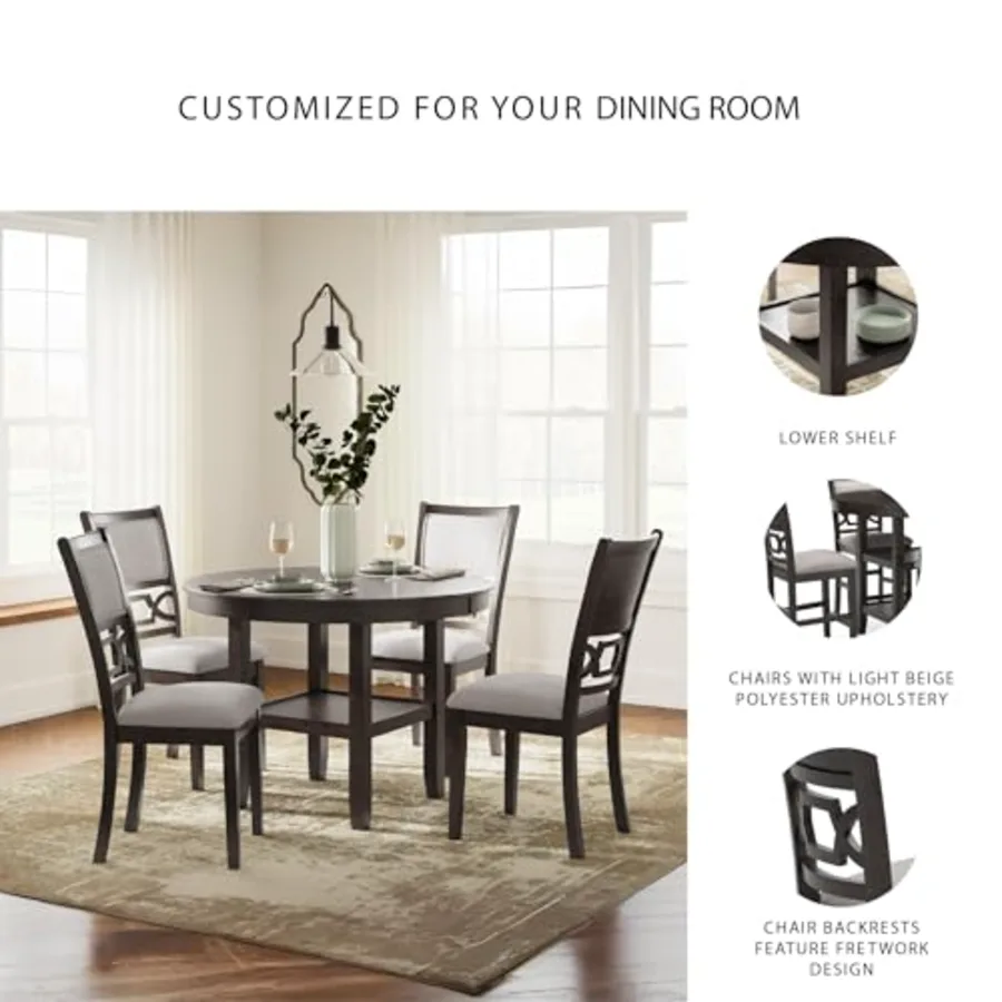Langwest Transitional 5 Piece Dining Table Set view 4