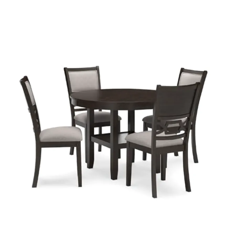 Langwest Transitional 5 Piece Dining Table Set