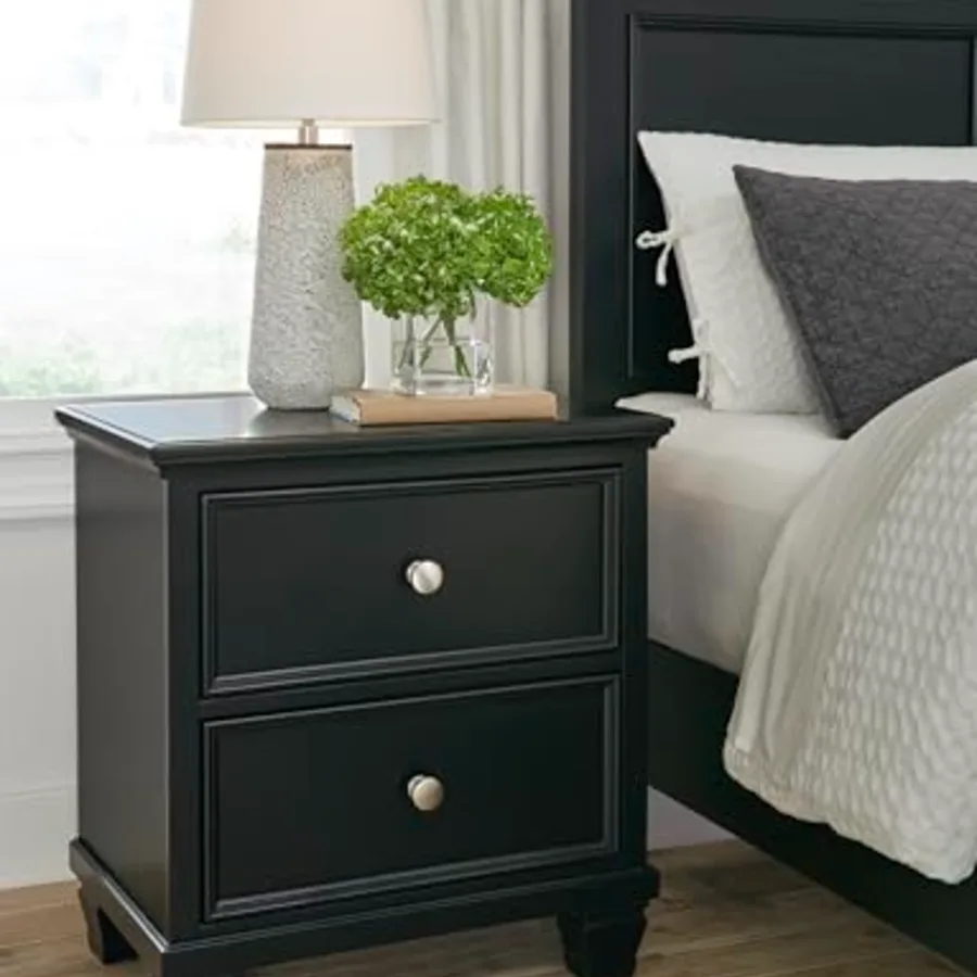Lanolee Classic 2 Drawer Nightstand for Bedroom view 2