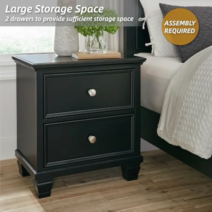 Lanolee Classic 2 Drawer Nightstand for Bedroom view 4