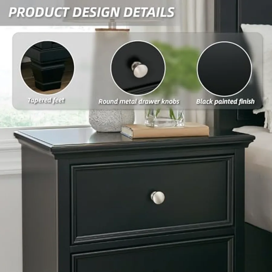 Lanolee Classic 2 Drawer Nightstand for Bedroom view 5