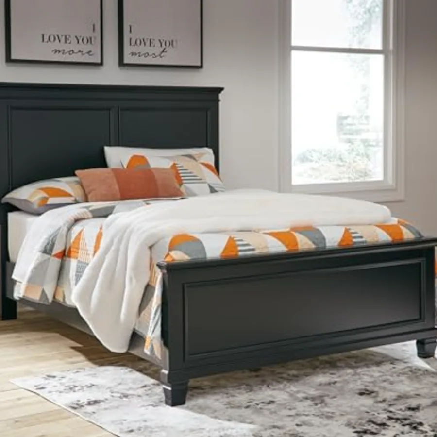 Lanolee Transitional Full Panel Bed with Tapered Feet view 2