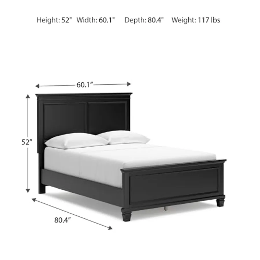 Lanolee Transitional Full Panel Bed with Tapered Feet view 3