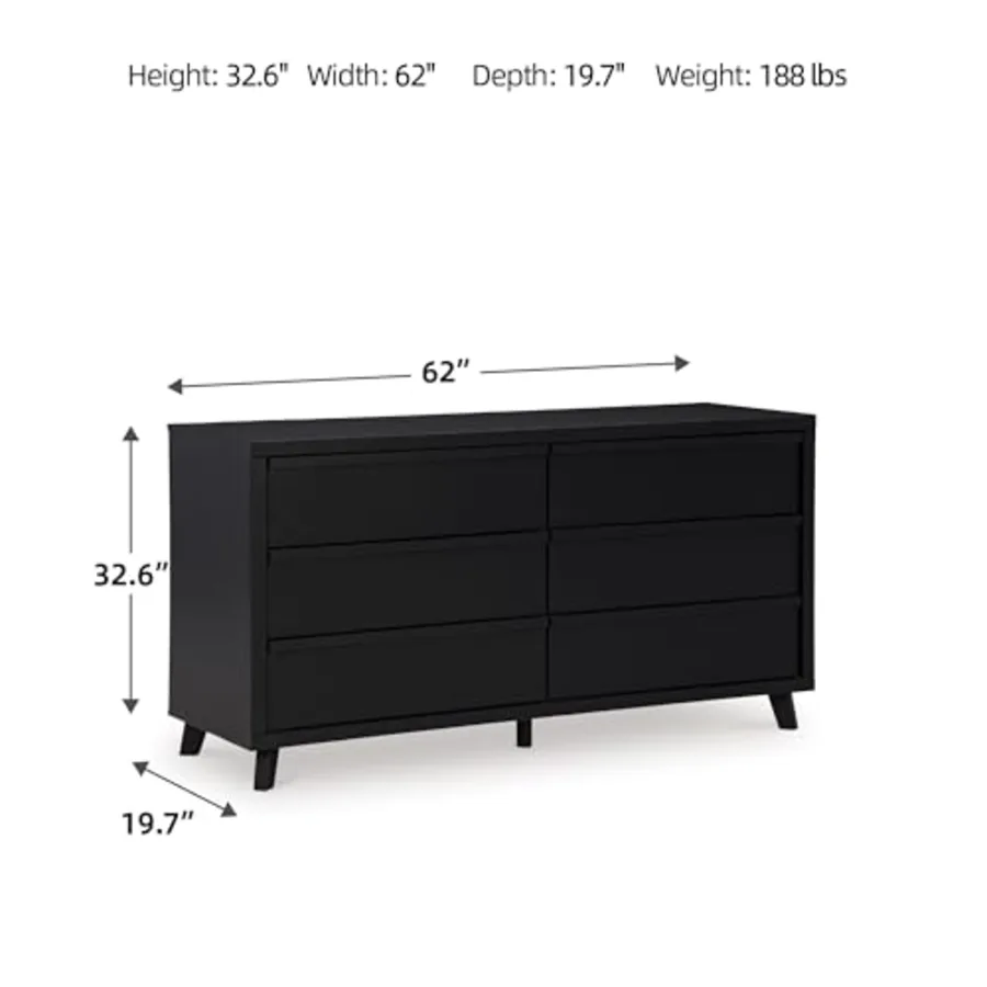 Large 6 Drawer Dresser for Bedroom view 3