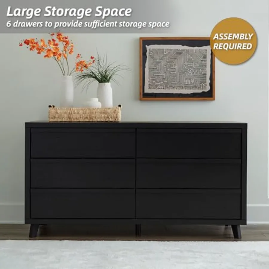 Large 6 Drawer Dresser for Bedroom view 4