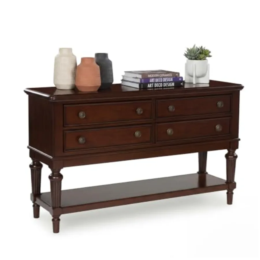 Lavinton Classic 4-Drawer Dining Server with Open Shelf