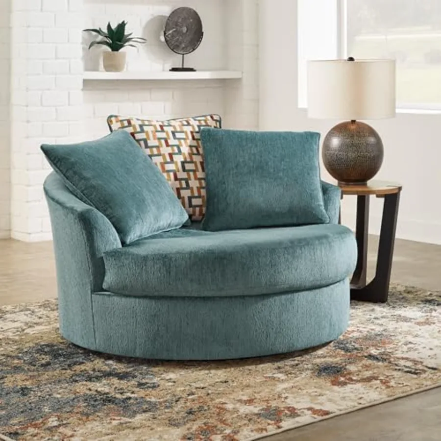 Laylabrook Scandinavian Upholstered Oversized Swivel Accent view 2