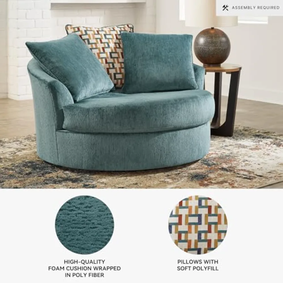 Laylabrook Scandinavian Upholstered Oversized Swivel Accent view 4