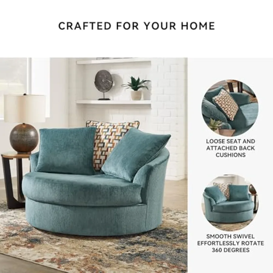 Laylabrook Scandinavian Upholstered Oversized Swivel Accent view 5