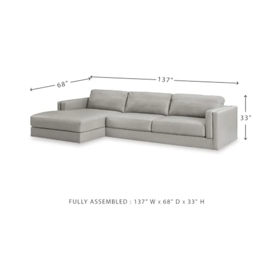 Leather Match Sectional Couch view 3