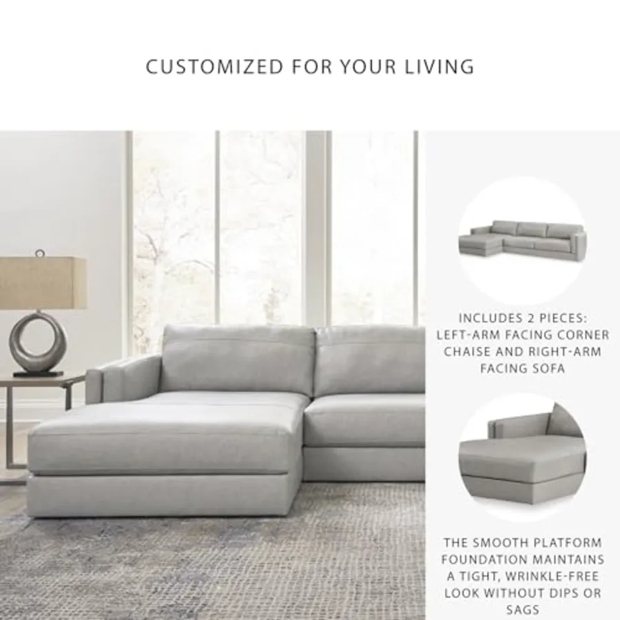 Leather Match Sectional Couch view 5