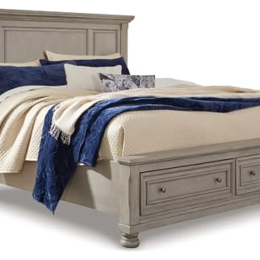 Lettner Traditional 2-Drawer King Platform Storage Bed