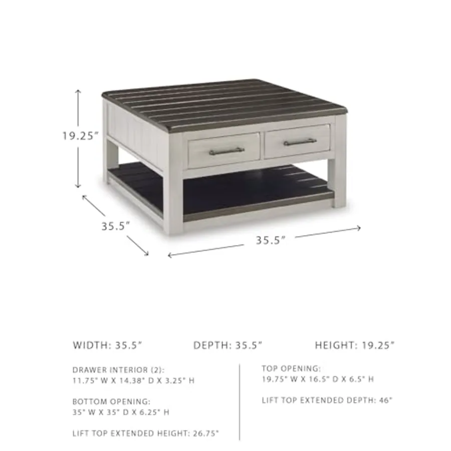 Lift-Top Coffee Table with Storage view 3