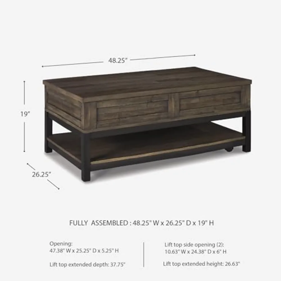 Lift Top Coffee Table with Storage view 3