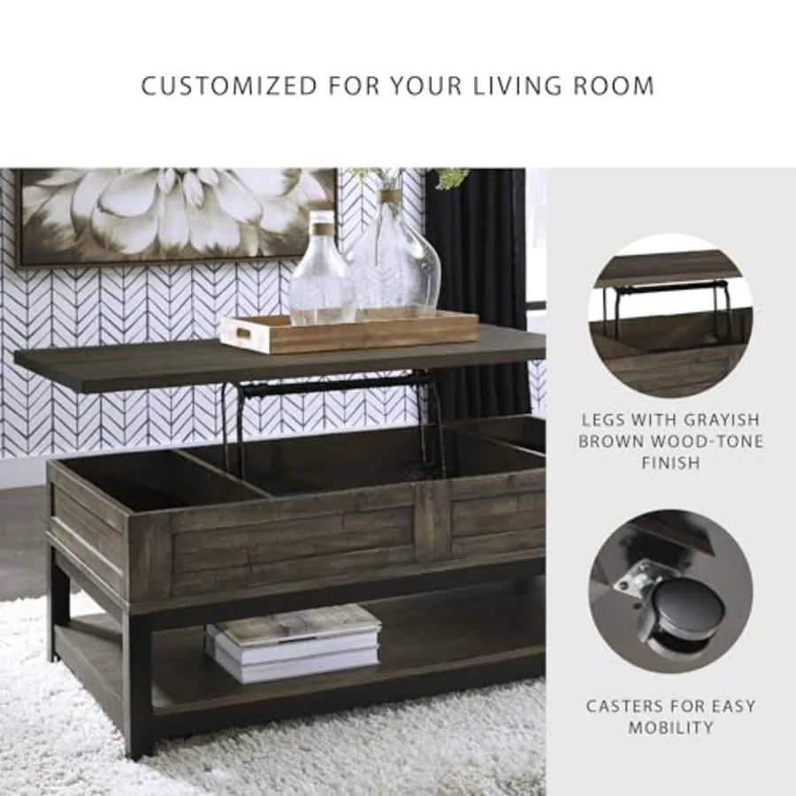 Lift Top Coffee Table with Storage view 5