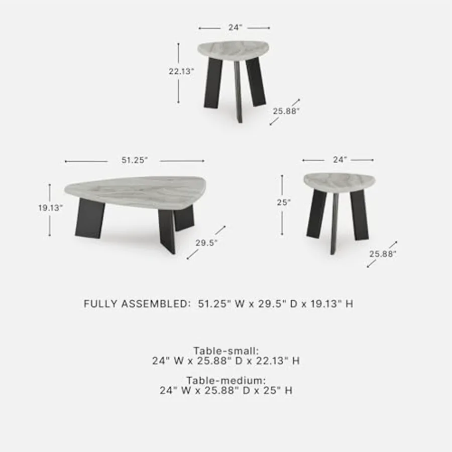 Lilyberg 3 Piece Coffee Table Set view 3