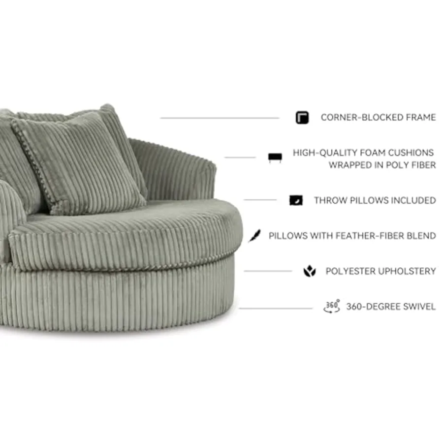 Lindyn Oversized Round Swivel Accent Chair view 4