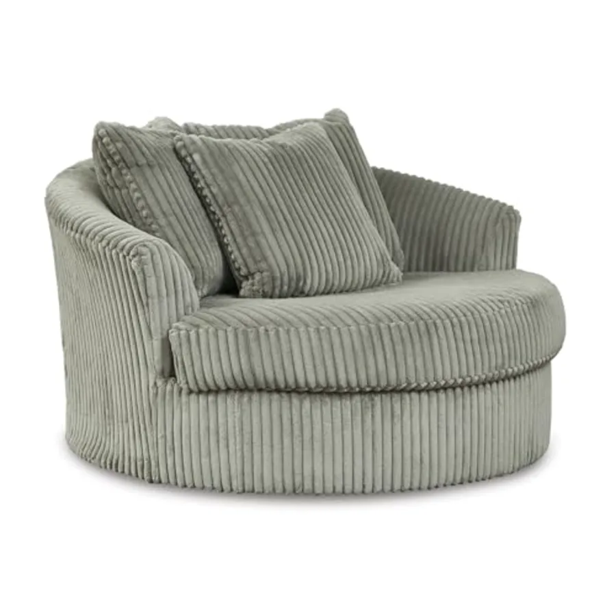 Lindyn Oversized Round Swivel Accent Chair