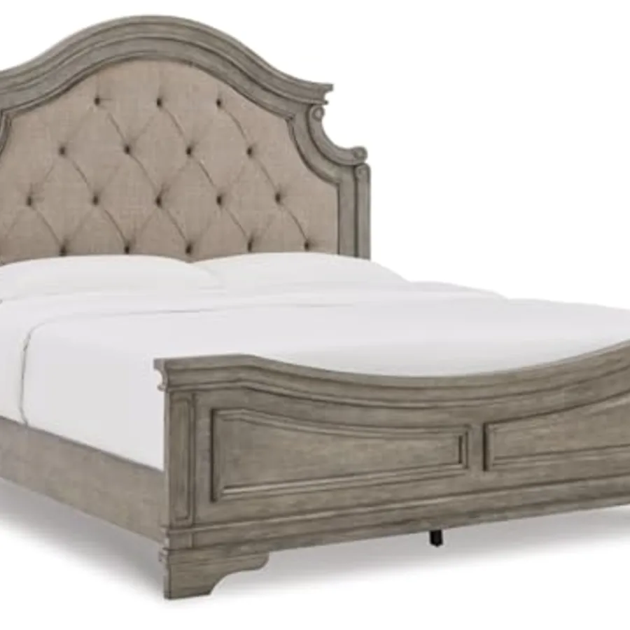 Lodenbay Traditional Upholstered Tufted Panel Bed