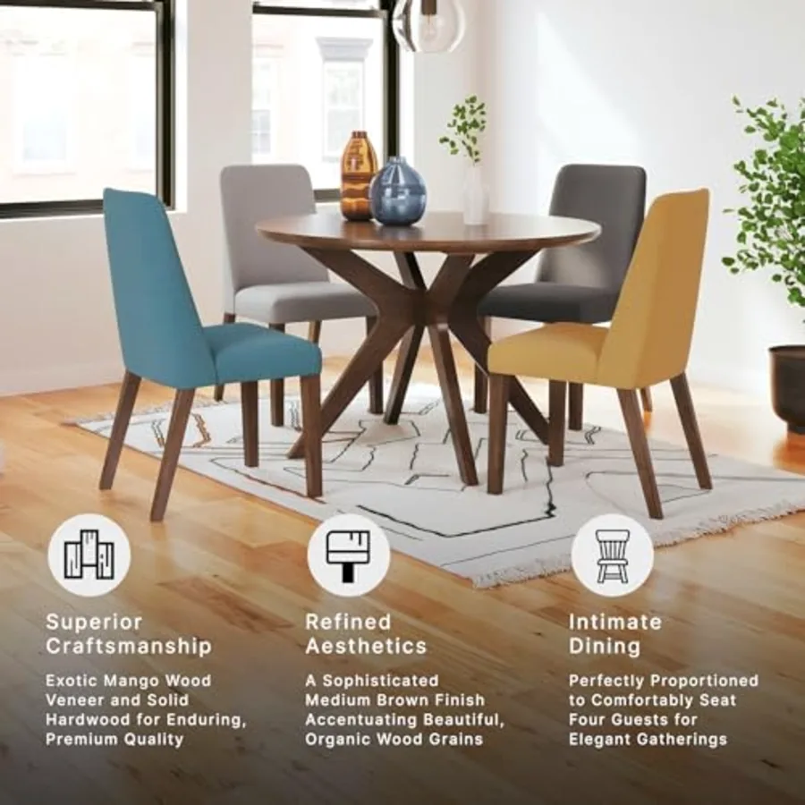 Lyncott Traditional Round Dining Room Table view 4