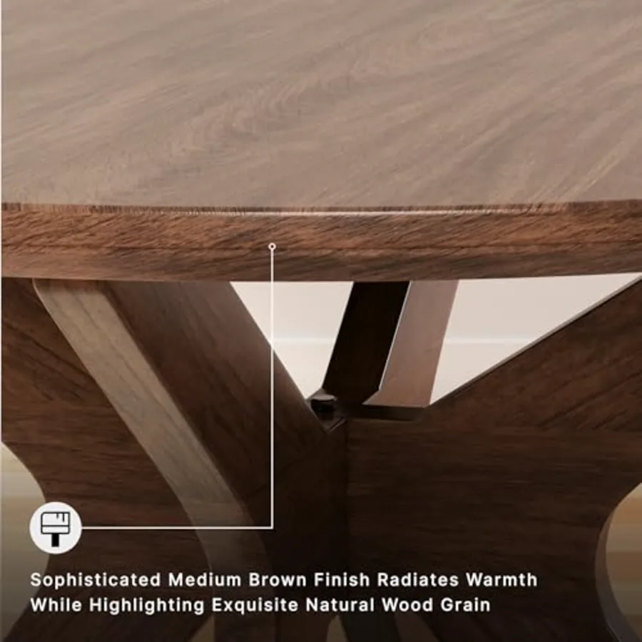 Lyncott Traditional Round Dining Room Table view 5