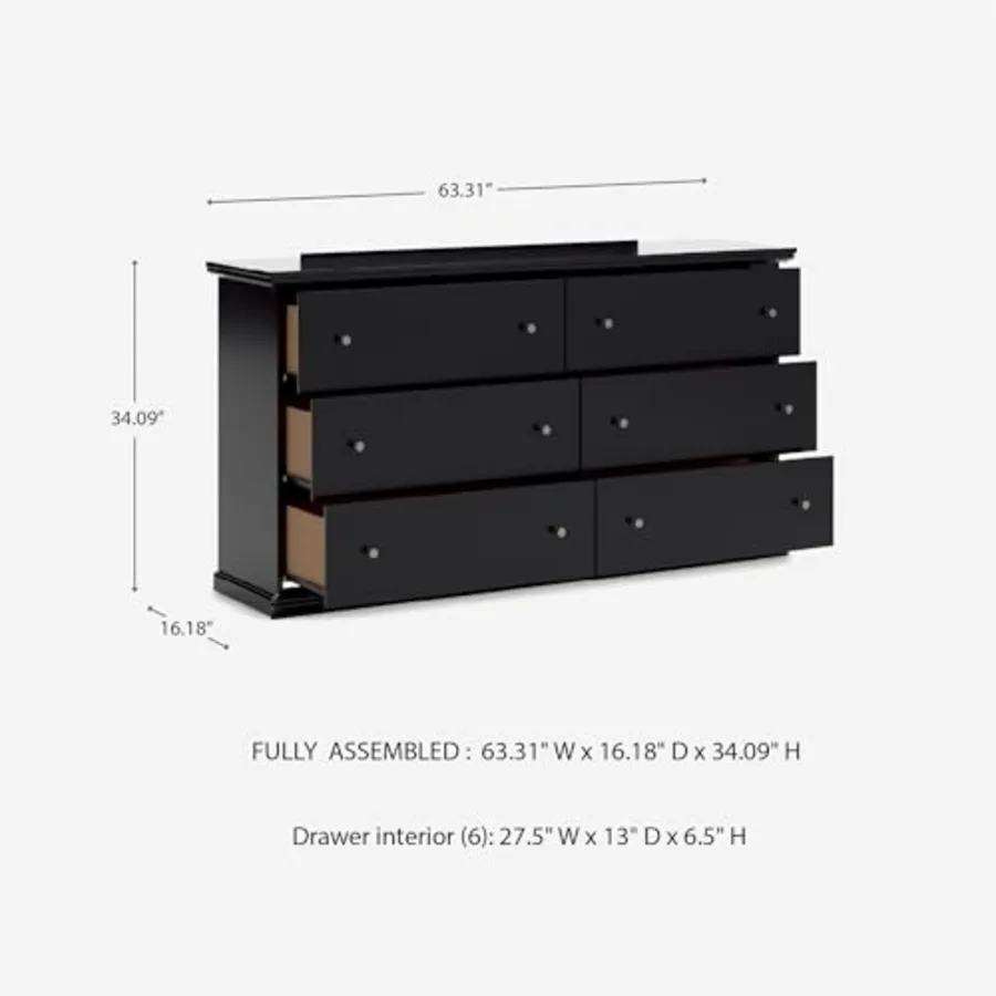 Maribel Classic 6 Drawer Dresser view 3