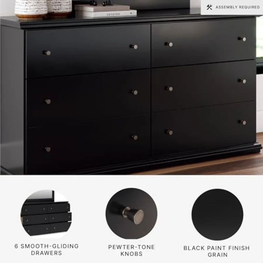Maribel Classic 6 Drawer Dresser view 4