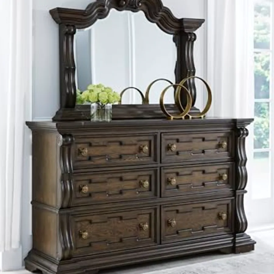 Maylee 6 Drawer Dresser with Mirror view 2