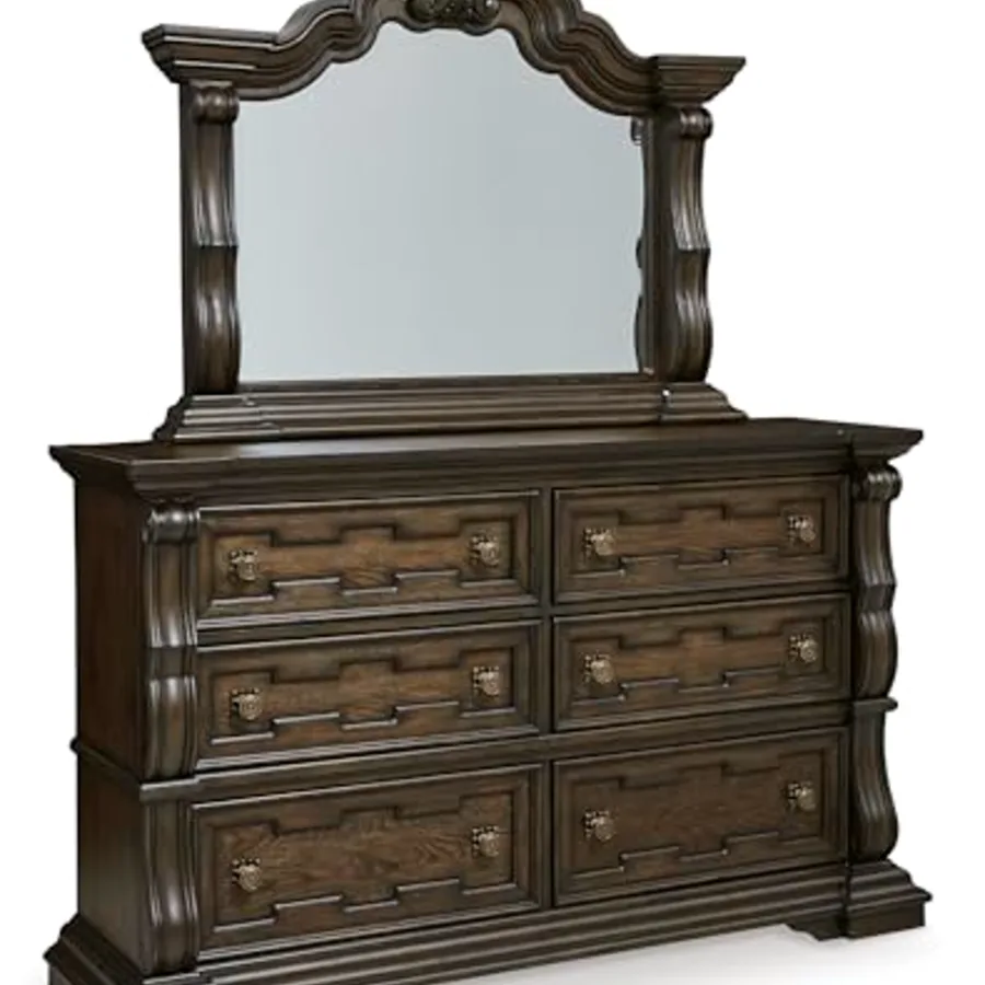 Maylee 6 Drawer Dresser with Mirror