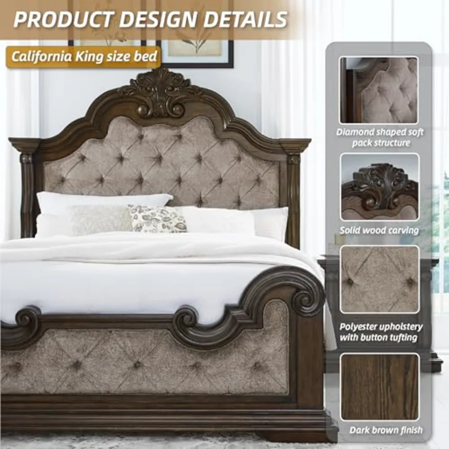 Maylee Cal King Bed Frame with Headboard view 3