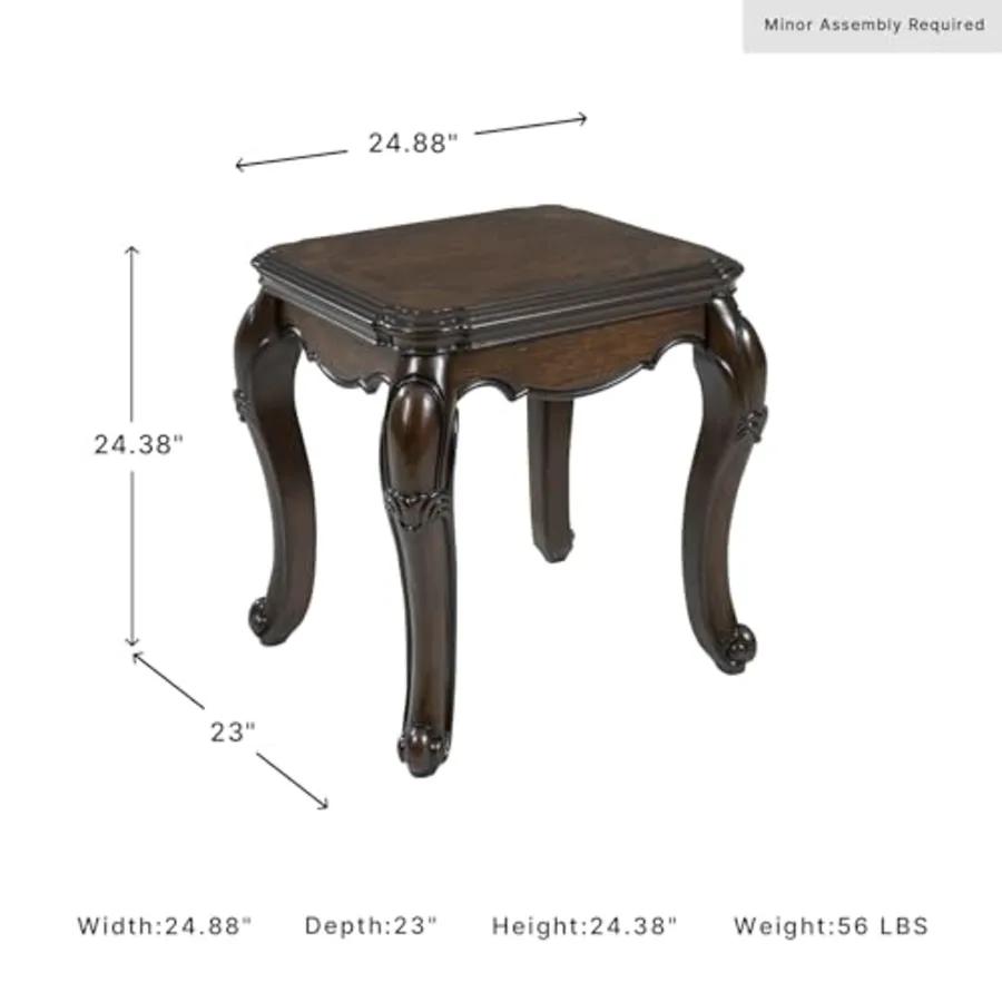 Maylee Classic Coffee Table with Cabriole Legs view 3