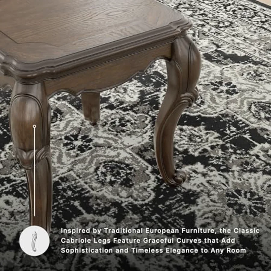 Maylee Classic Coffee Table with Cabriole Legs view 5