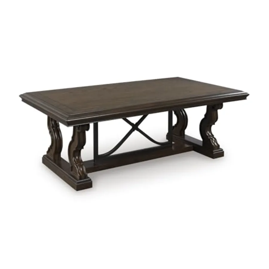 Maylee Classic Coffee Table with Trestle Base