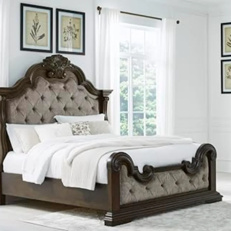 Maylee King Size Bed Frame and Headboard view 2