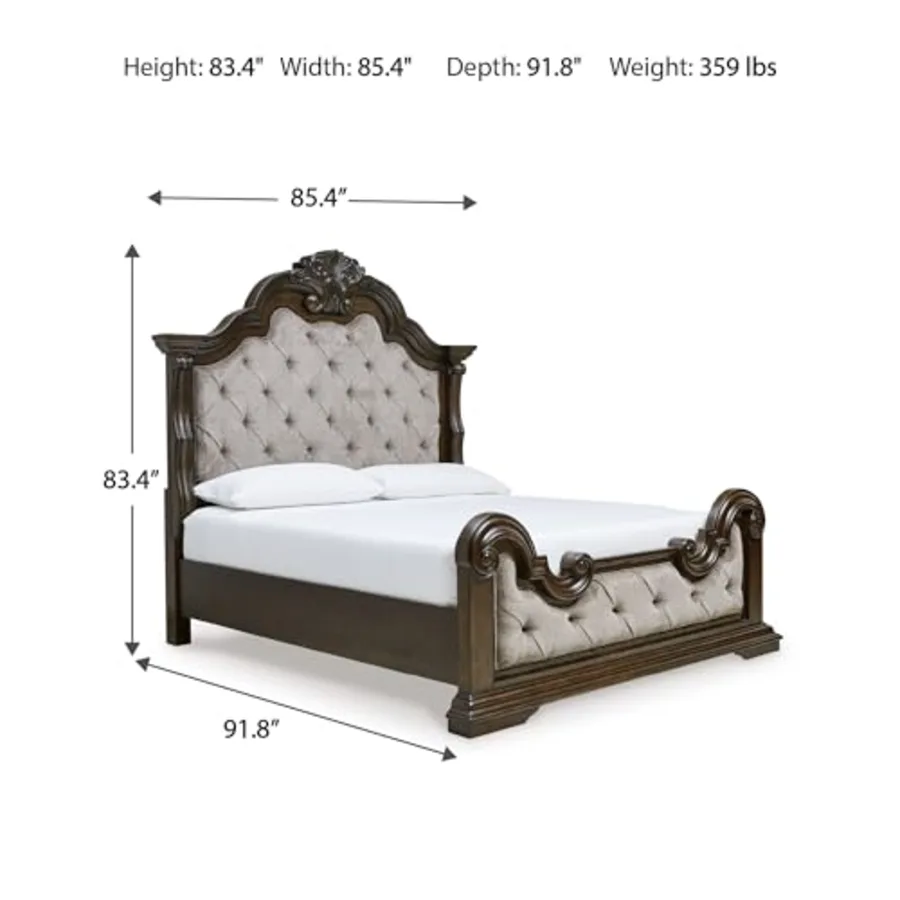 Maylee King Size Bed Frame and Headboard view 3