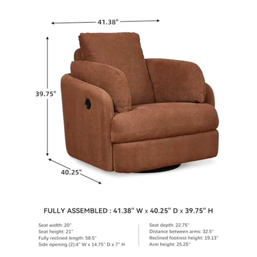 Modmax Swivel Glider Recliner Chair view 3