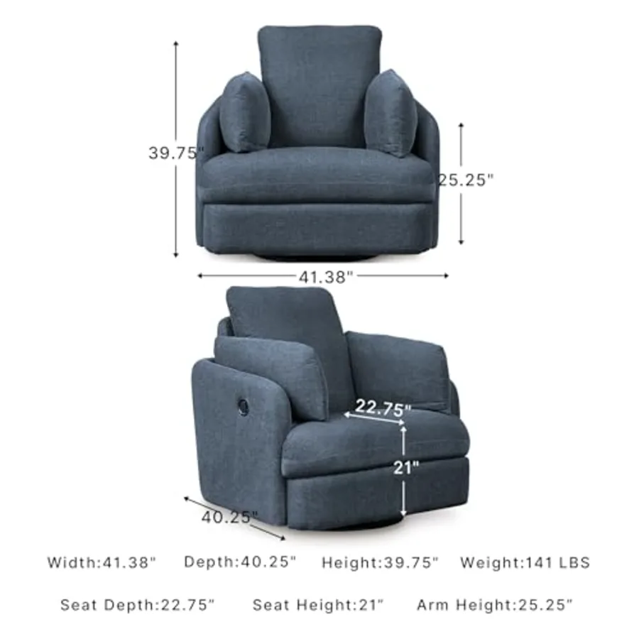 Modmax Swivel Glider Recliner Chair view 3