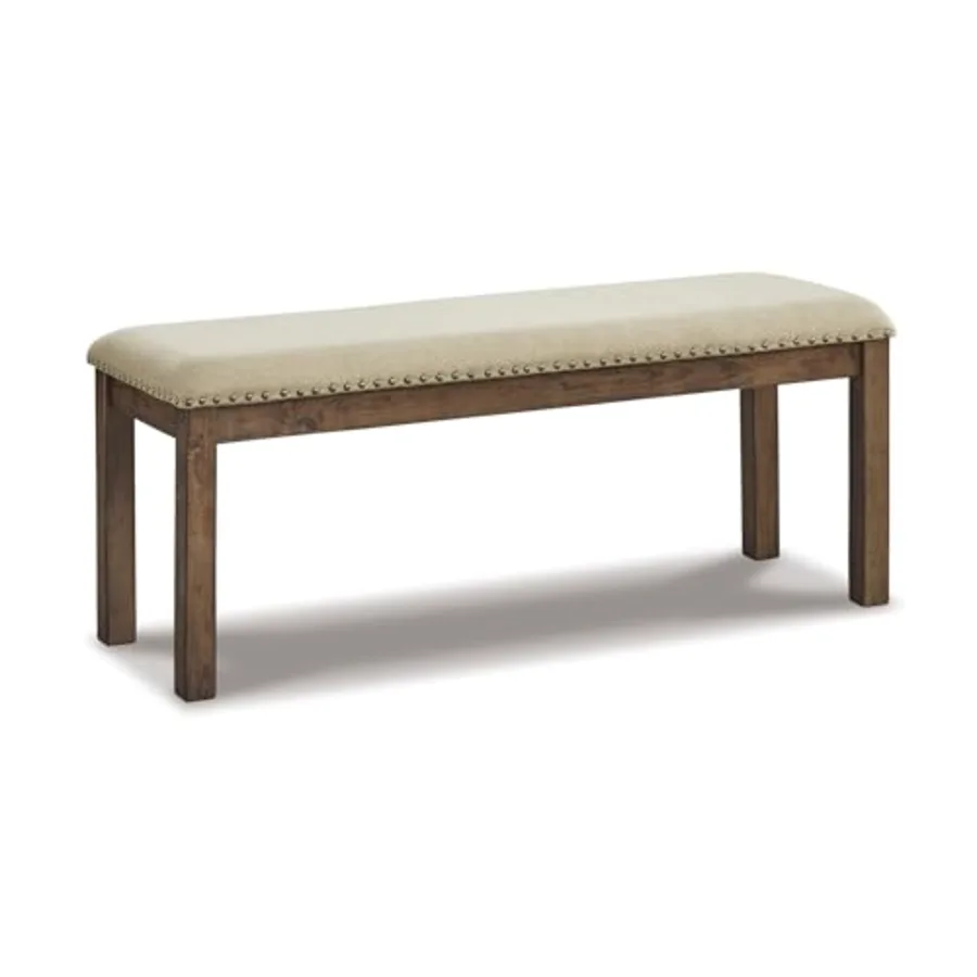 Moriville Casual Rustic Upholstered Dining Bench