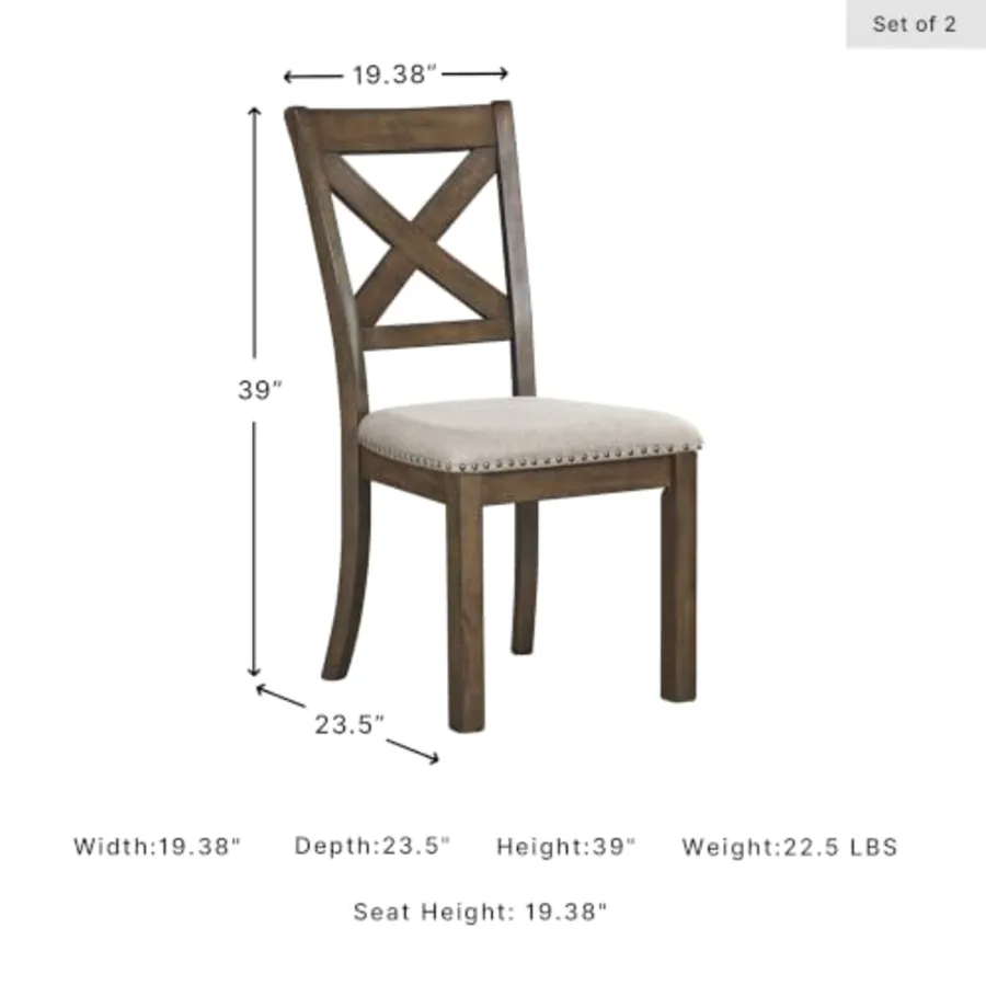 Moriville Modern Farmhouse 19" Upholstered Dining Room Chair view 3