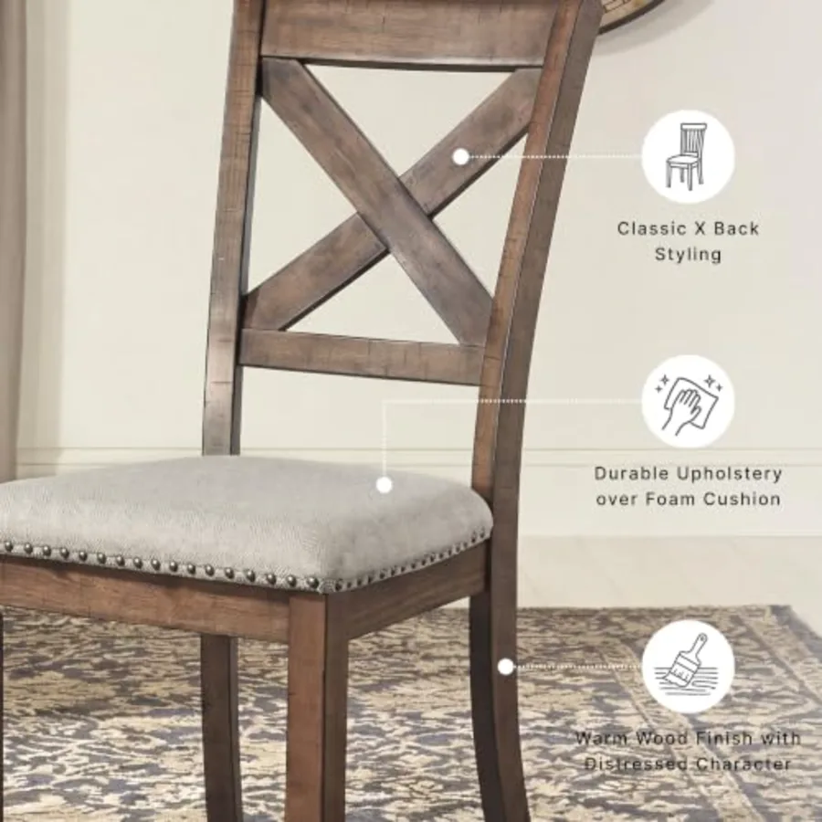 Moriville Modern Farmhouse 19" Upholstered Dining Room Chair view 4