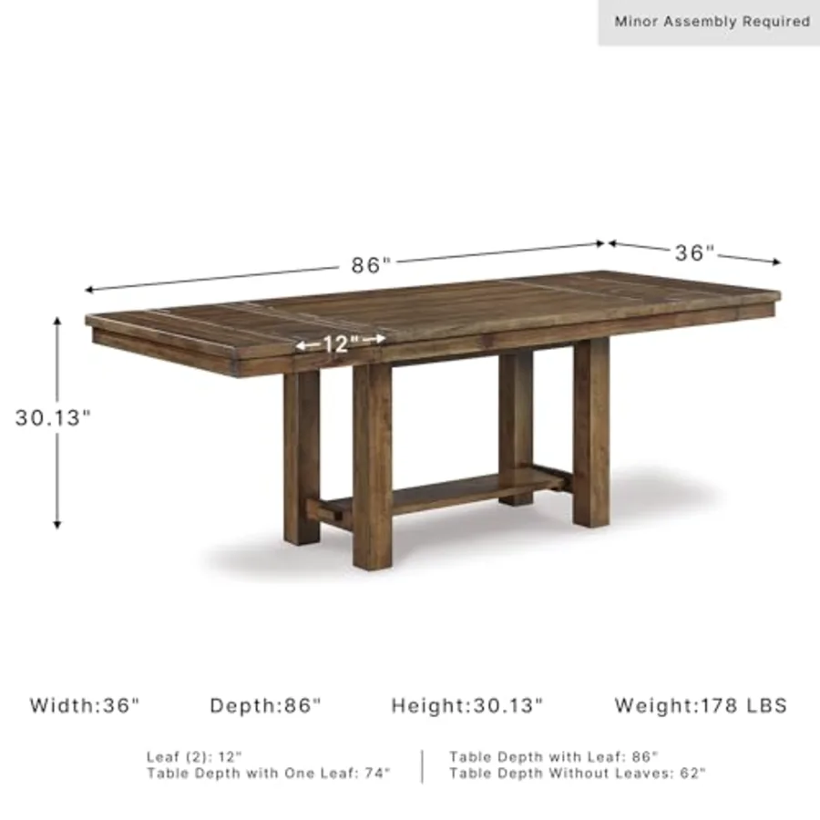 Moriville Rectangular Dining Extension Table view 3